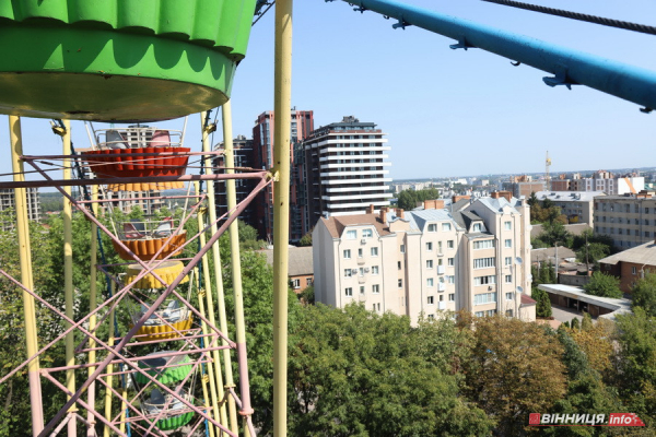 Фото Вінниці з висоти «чортового колеса»