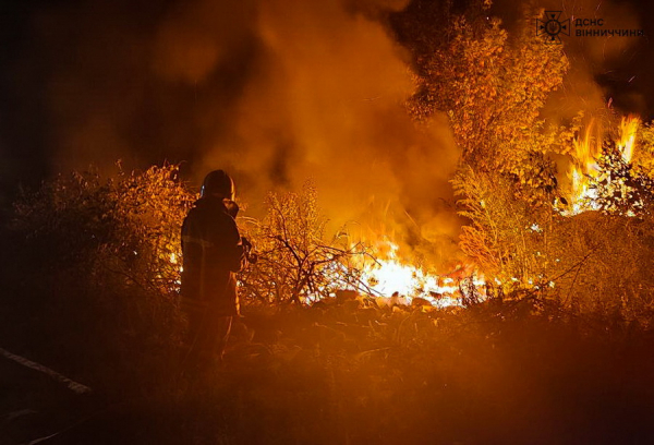 За минулу добу на Вінниччині згоріло 5 тонн соломи та металевий контейнер