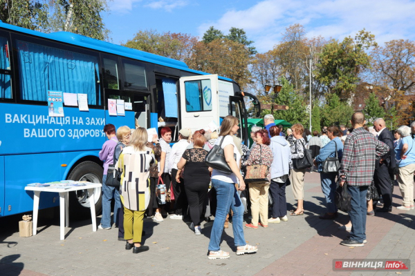 У центрі Вінниці провели безкоштовні обстеження серця та вакцинацію