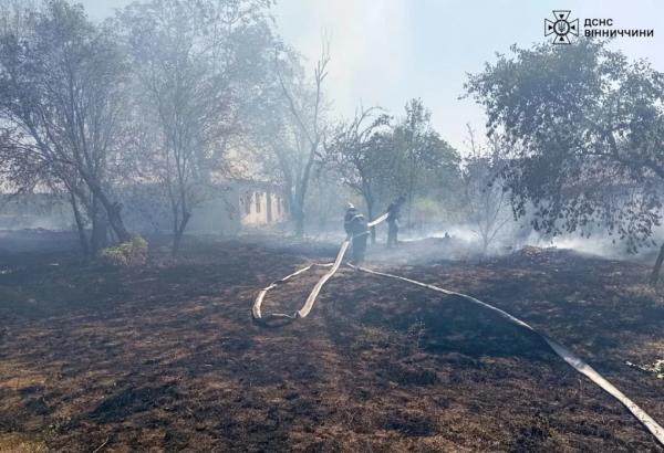 За минулу добу на Вінниччині згоріло 5 тонн соломи та металевий контейнер